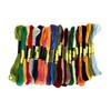 Embroidery Thread 24 Colors Cross Stitch Colorful Vibrant Sewing Thread DIY Handicraft Hand Sewing Thread Chalk Pen for Sewing Knitting Beginner (24