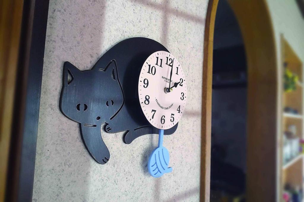 KI Japan Kuna Pendulum Clock, Bear, W30 X D3 X H28cm, 165071