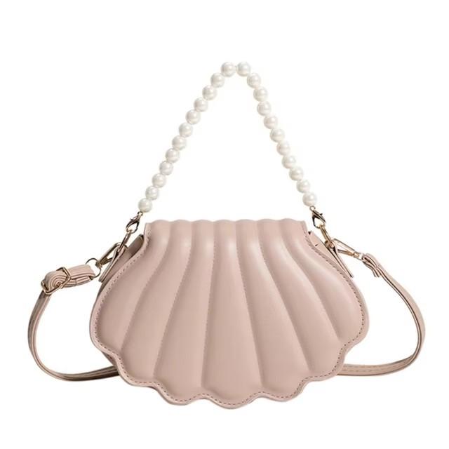 

Niche Design Pearl Chain Bag Женская маленькая сумка через плечо в виде ракушки женская вечерняя сумка через плечо цвета конфет дубильная кора