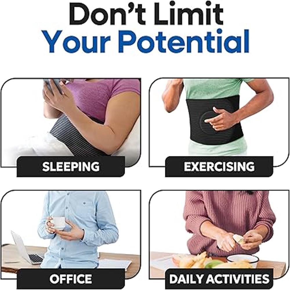 Durable And Safe 1Pcs Hernia Support Belt & Removable Pad - Breathable Abdominal Compression Binder For Belly Buttonunguinal Hernia Pain Relief