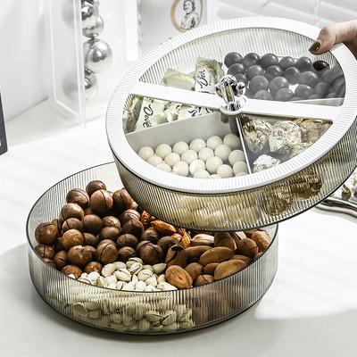 Kunststoff Leichter Luxus Versiegelte Nüsse Snacks Platziert in der Neujahrs-Trockenobstaufbewahrung Zuhause Wohnzimmer Kaffeetisch Hochwertige Obstplatte Box