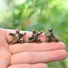 Vintage Copper Miniature Chinese Kung Fu Person Office Home Garden Bonsai Antiques Figurines Desktop Decorations Creative Gifts