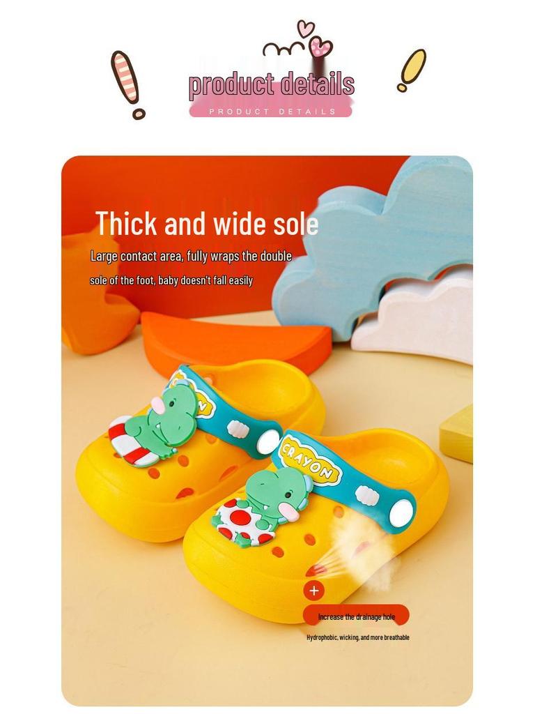 Rutschfeste Sommerhausschuhe für Kinder: Indoor-/Outdoor-Zehenschuhe mit Löchern für Baby- und Kleinkinder, weiche Sohle.