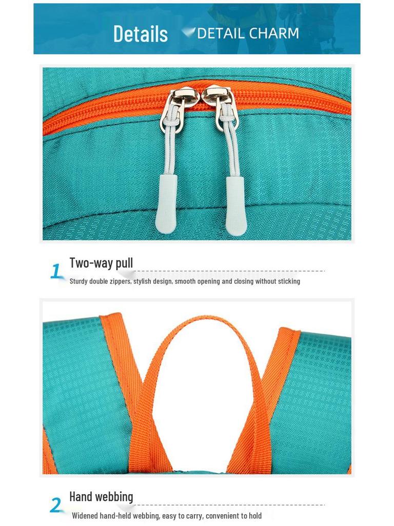 Lekki Wodoodporny Składany Plecak Górski - Podróże i Sporty