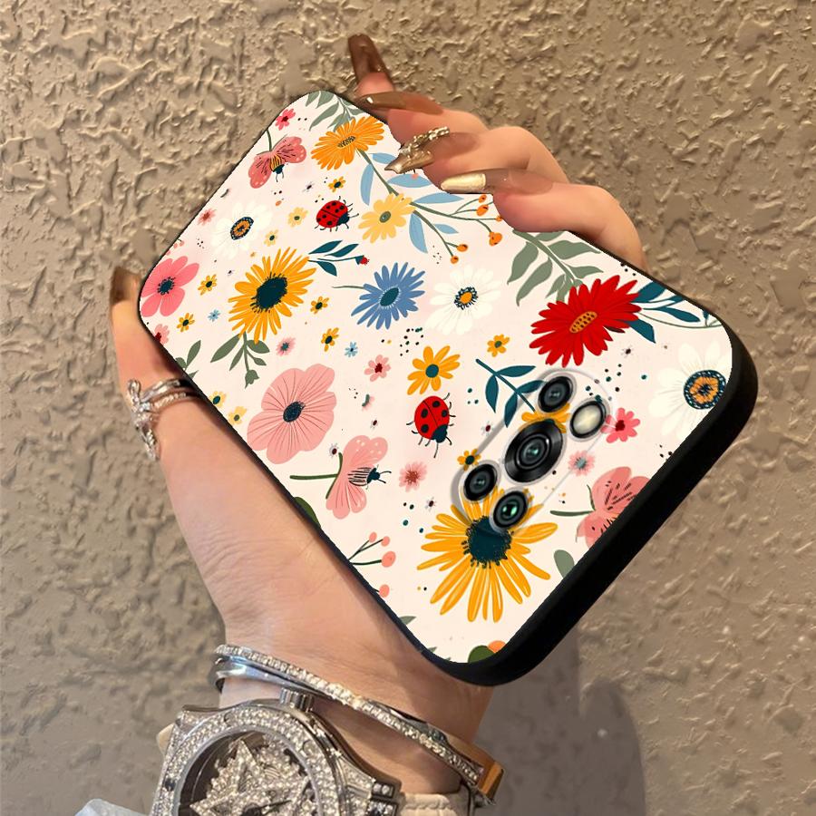 Cartoon Blume Kunst Hülle Handyhülle Case für Xiaomi Poco F8 F3 C61 X3 X4 X5 X7 Pro F1 C75 M3 M4 M7 M5 C50 C71