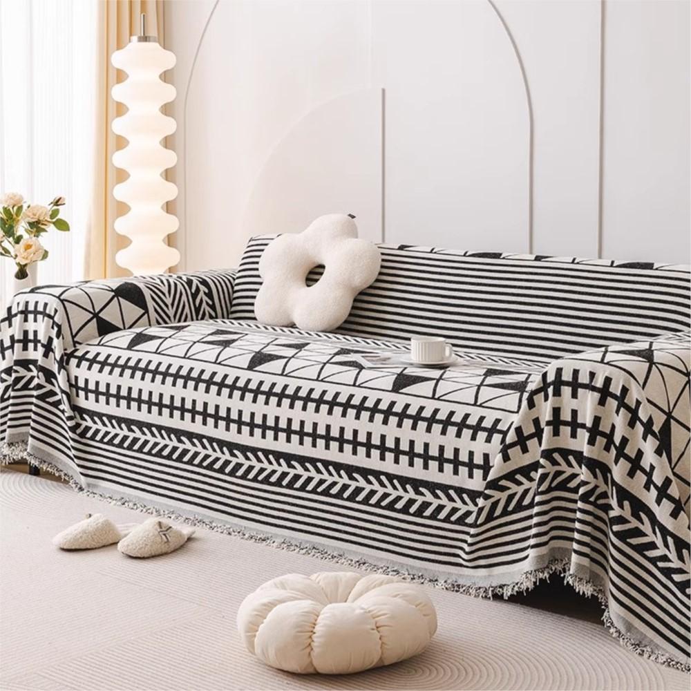 Chenille Geometric Figure Sofa Covers Mat Throw Blankets Home Living Room Position  Modern Camping Picnic Blanket Cover