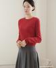 Keulleiseu 100% Wool Round Neck Knit Sweater_Light Purple