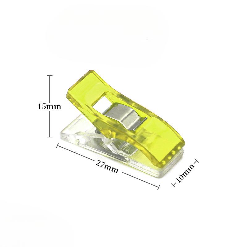 

Multipurpose Sewing Clips Colorful Binding Clips Plastic Craft Quilting Clips Sewing Craft Clamps for DIY Sewing Binding 100PCS жовтий