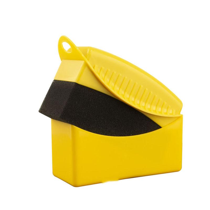 1PCS Car Tires Waxing Polishing Cleaning Wipe Washing Tire Tyre Wheel Rim Trim Contour Detailing Dressing Shine Pad Sponge