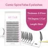12 Rows Cluster Lashes Kit Comic Spire Mink Lashes Extensions Individual Lashes  Eye Makeup Tools