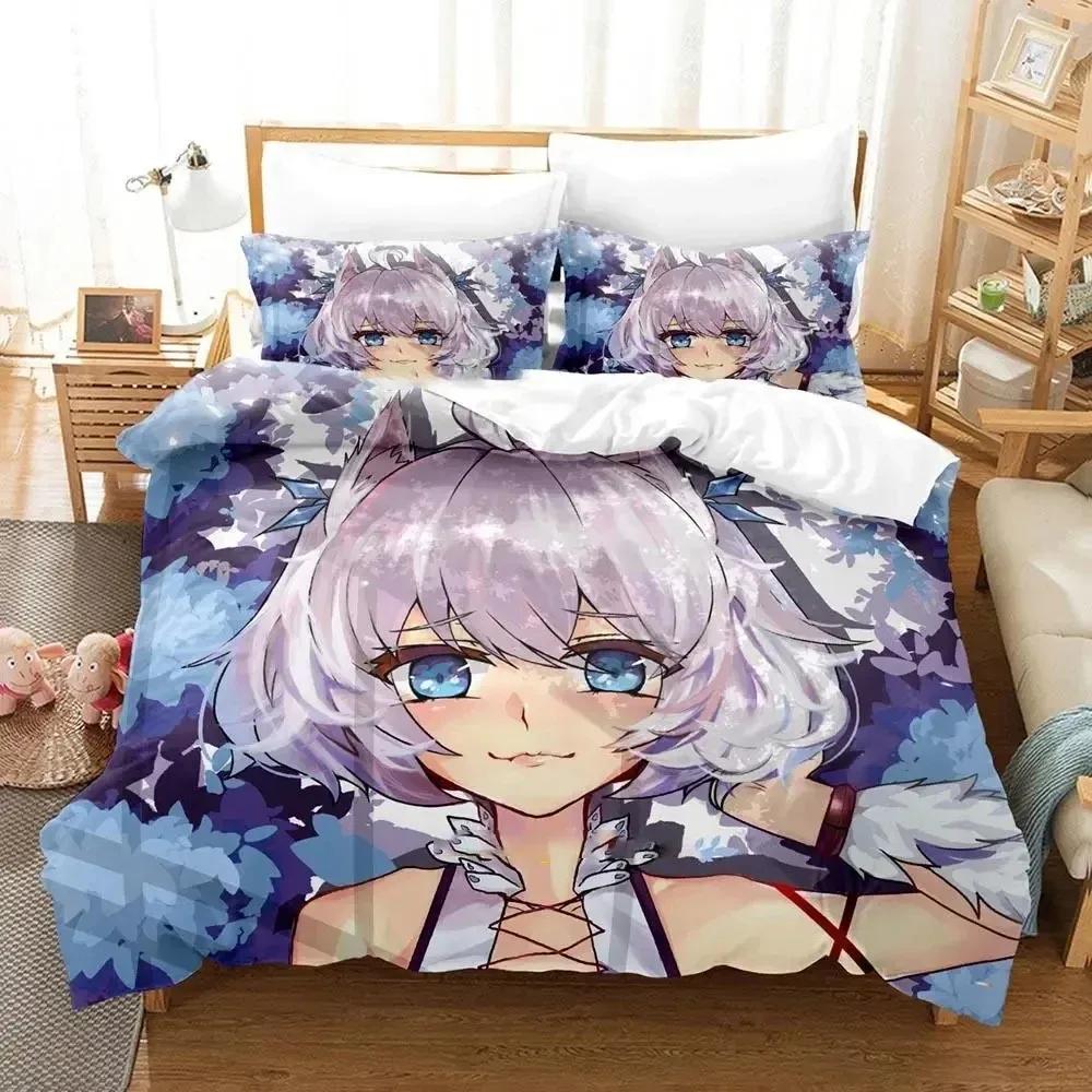 Anime Redo of Healer 2/3pcs Beding Set Young Boys Young Girls Twin Quen Sized Dimensions Soft Duvet Cover Pilowcase Bed Children Kids Adult People