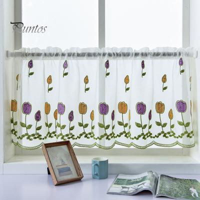 1 foglio tenda per finestra in voile perforata delicata in poliestere, bellissima tenda ricamata per finestra, articoli per la casa