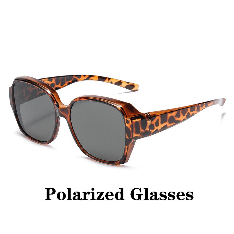 Fashion Round Polarized Sunglasses Cover Over Myopia Prescription Glasses Portable Men Women Vintage Fishing Driving Eyewear