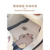 Cute Cartoon Capybara Non Slip Dirt Resistant Universal Car Silk Loop Floor Mats