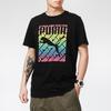 Puma Printed Logo Sport Round Neck Short Sleeve T-Shirt Men Tops Black 855976-01