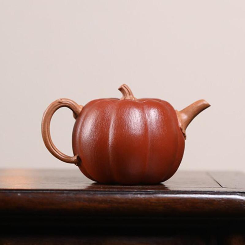 160ml High Grade Yixing Purple Clay Teapot Handmade Bionic Pumpkin Shape Tea Pot Kettle Beauty Tea Infuser Chinese Zisha Tea Set