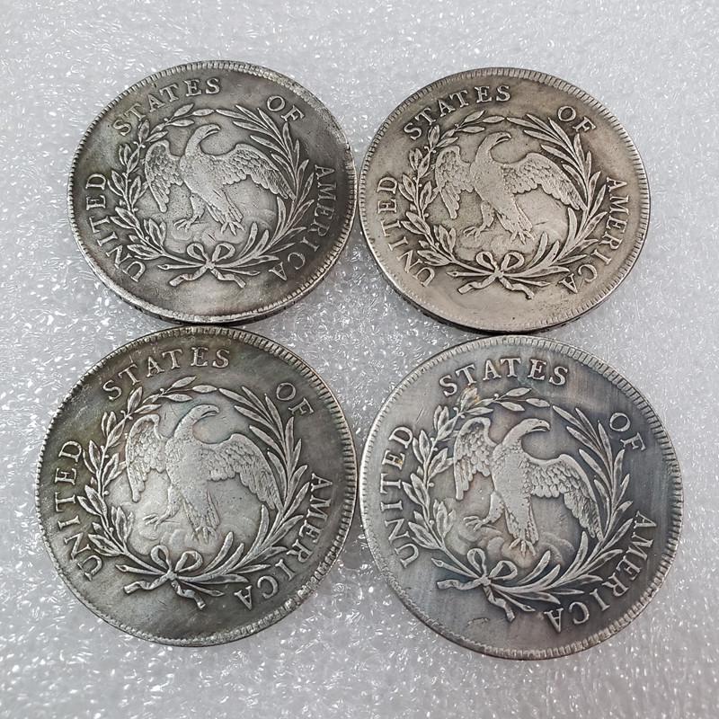 Antique US Half-Dime Coins (1795-1798) - Set of 4 Brass Commemoratives