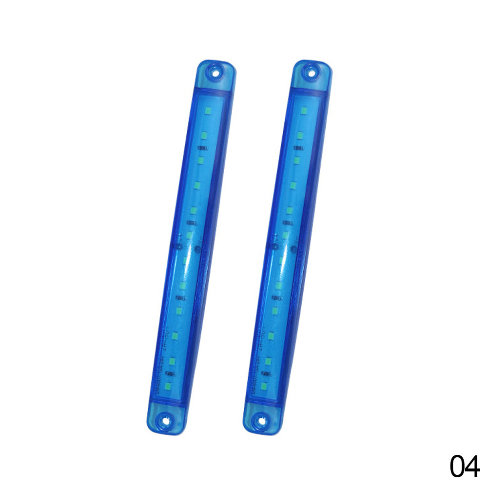 

2 шт. Боковые габаритные огни для прицепа грузовика, сигнальные огни, задний предупреждающий фонарь, 12 светодиодов, 12 В, 24 В, сигнальная лампа синий