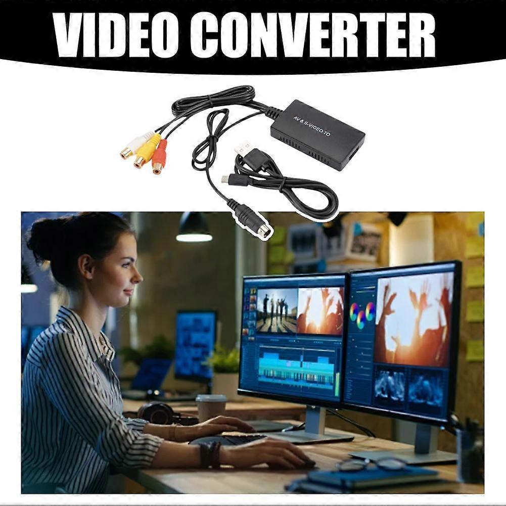 AV S-VIDEO Video zu HDMI-kompatibler Konverter für HDTV DVD STB