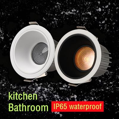 Su Geçirmez Downlight 110V 220V Parlama Önleyici Petek Mutfak Banyo Tuvalet Saçak Siyah Beyaz LED Tavan Lambası Spot Işık