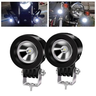 X-STYLE Motorrad Nebelscheinwerfer, LED, Weiß, Scheinwerfer, Zusatzlicht, Arbeitsscheinwerfer, Projektor, 10 W