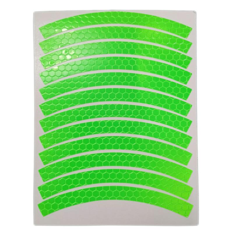 20-Inch Reflective Bike Stickers: Night Warning Wheel Hub Protection Strips for Mountain and Road Bikes