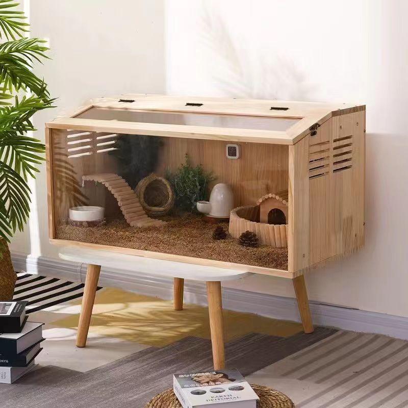 Luxury Wooden Cage for Guinea Fowl Chicks and Hamsters, Ideal for Breeding and Raising