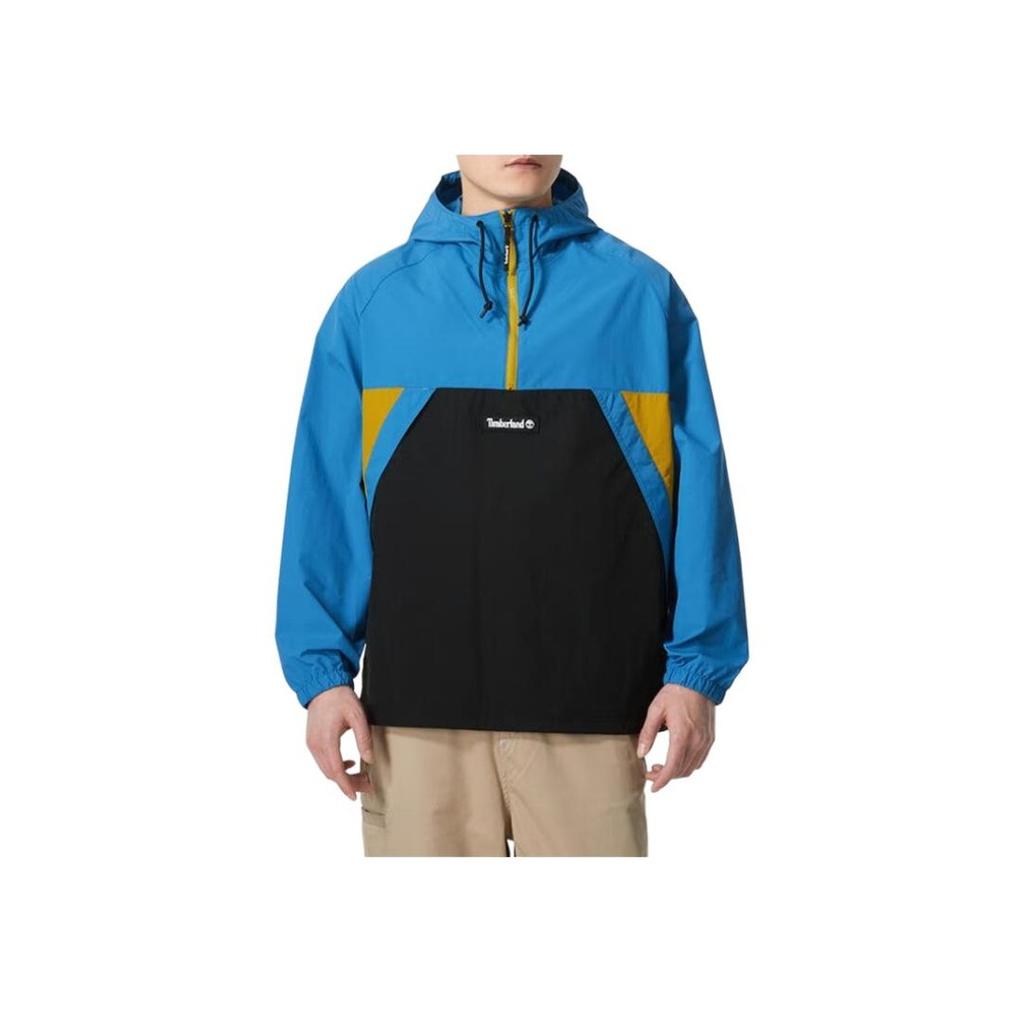 Timberland Hooded Pullover Comfortable Long Sleeve Jacket Men Jackets Blue Black A2BUU-CZ9