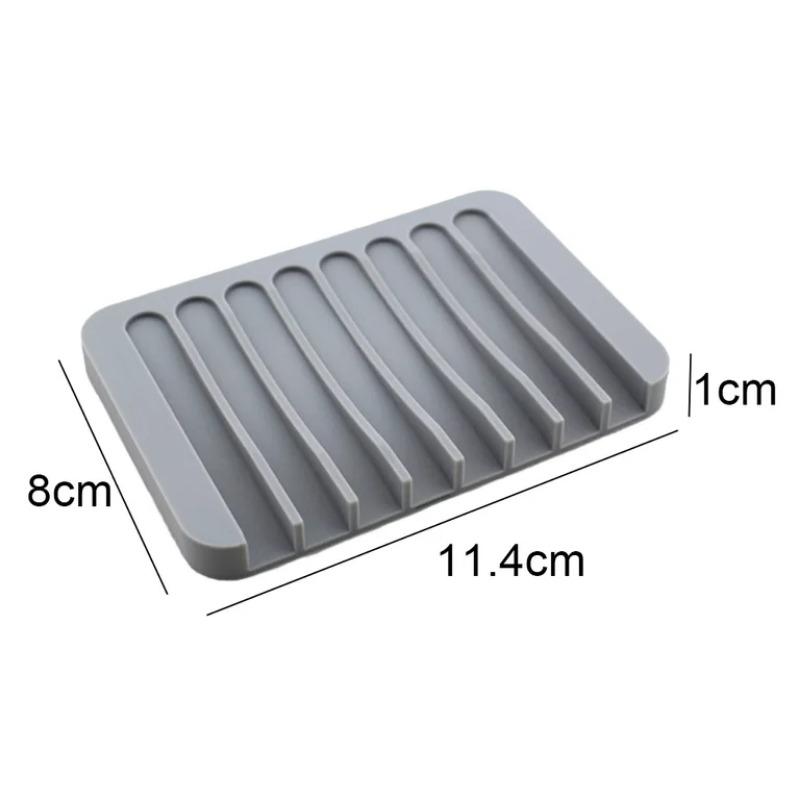 Colorful Silicone Soap Dish and Draining Organizer – No Installation Required, Perfect for Bathroom Accessories