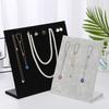 Jewelry Display Stand for Necklace Pendant Velvet Jewelry Organizer Holder for Bracelet Chains Stud Earring Display Rack