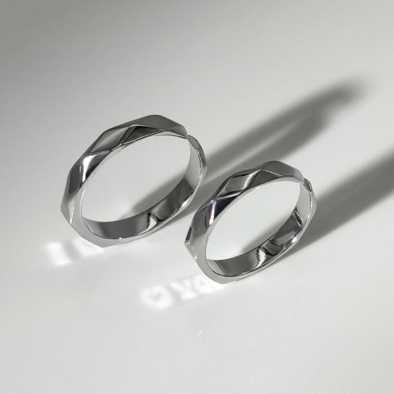 Adjustable Sterling Silver Couple Rings Light Shaped Secret Projection Rings Fashionable Finger Rings for Men and Women