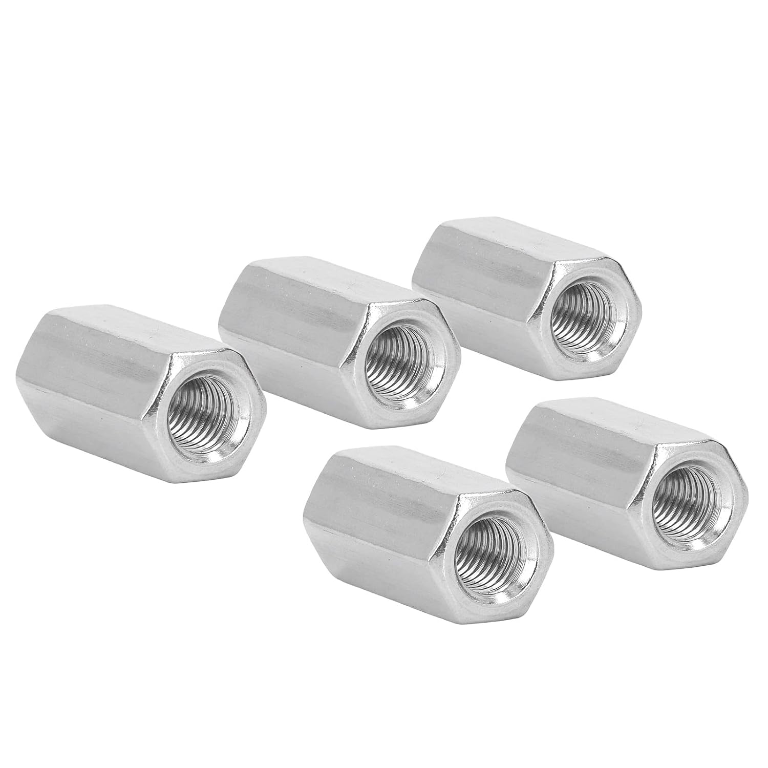 

Pack of 5 M12 x 1.75-Pitch 40mm Length Metric Hex Coupling Nut 304 Stainless Steel