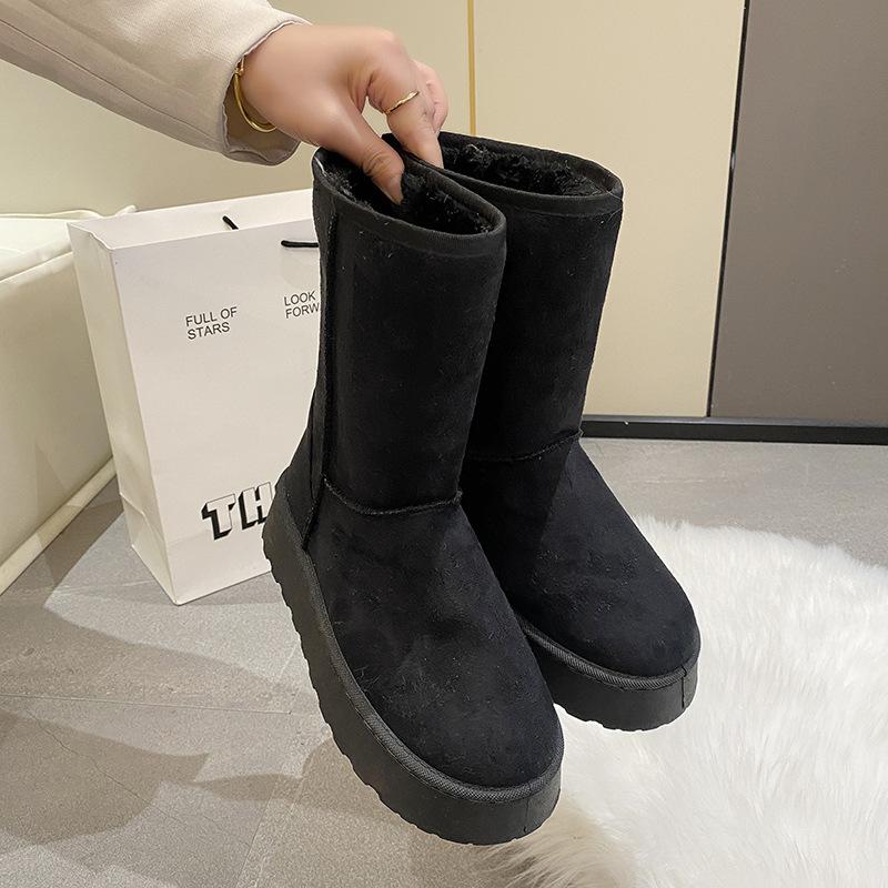 

2025 экспорт хорошего качества высокие зимние ботинки женские зимние ботинки бархатные высокие термоботинки из хлопка бархатные хлопковые ботинки 36 чёрный
