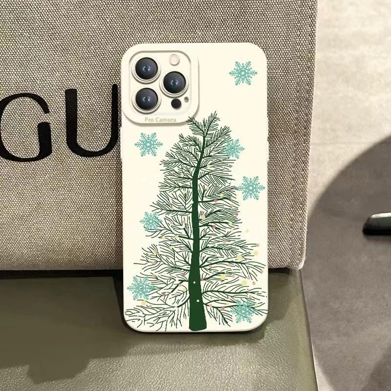 Christmas Cartoon New Year Gift Phone Case iPhone 15 14 13 12 11 Pro Max Mini X Xs XR 7 8 Plus SE Soft Silicone Cover