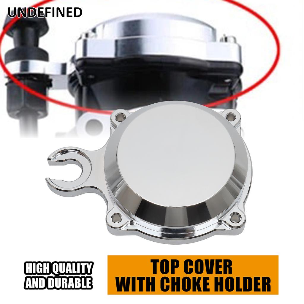 Motorcycle Aluminum CV Carb Top Cover Black Chrome For Harley Touring Softail Dyna FXR Sportster With CV40 Carburetor 1988-2006