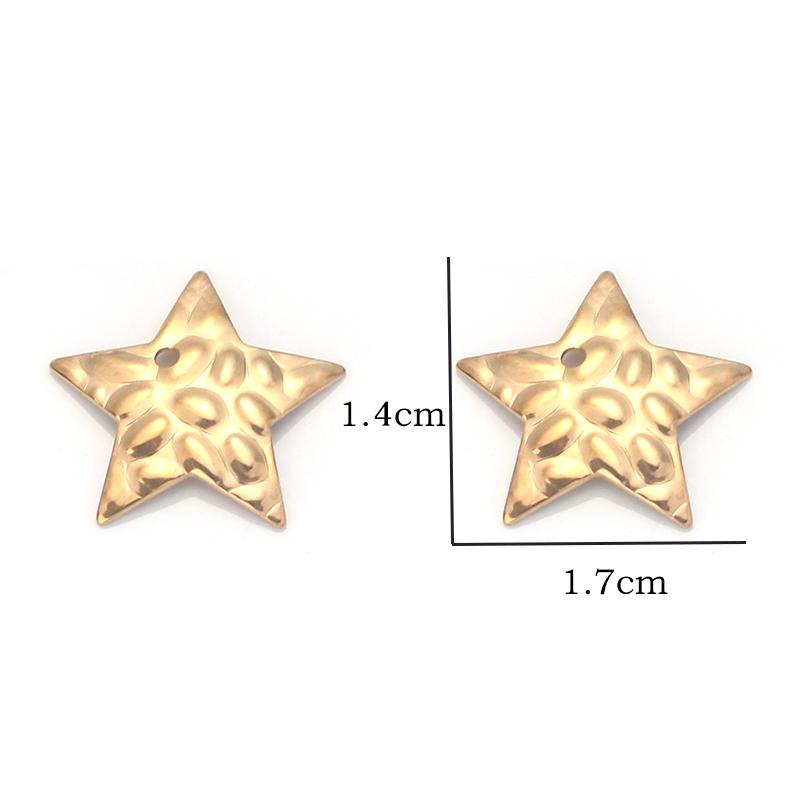 10Pcs/Lot Stainless Steel Earring Pendant Steel Gold Stripe Multi Size Style Pendant Diy Fashion Earhook Necklace Accessories