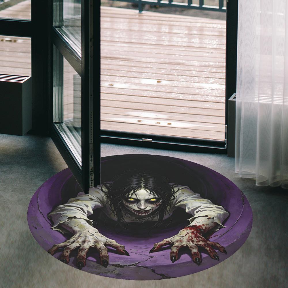 Scary Halloween Ghost Festival Atmosphere Decorations for Bedroom, Living Room, Home Decor Floor Stickers