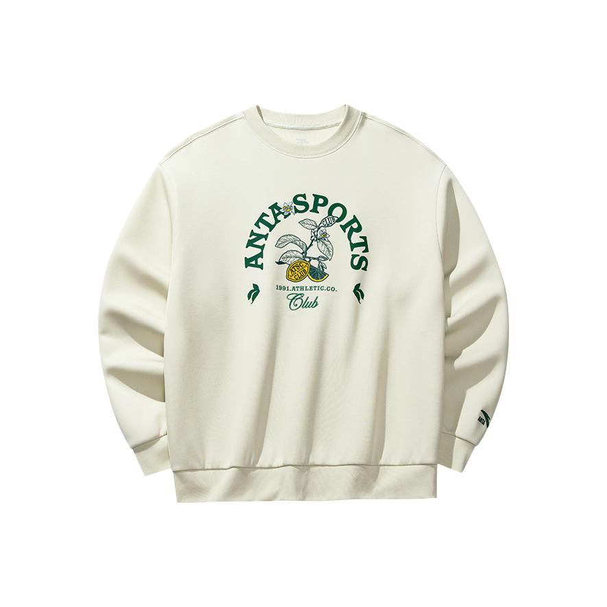 

ANTA Women s Anta Sports Rabbit Printed Crew Neck Sweatshirt Off White 162538701-2 XS
