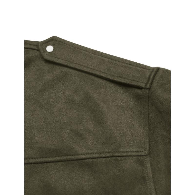 YYFS Women's Fashion Casual Solid Color Print Autumn Winter Long Sleeve POLO Neck Jackets & Coats