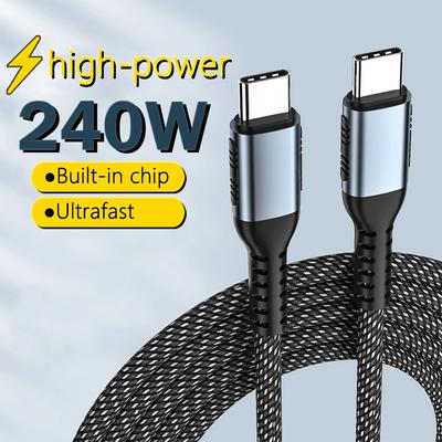 PD 100W/240W Superrýchly nabíjací kábel pre notebook, tablet, dátový kábel USB typu C pre Macbook Air, iPad, iPhone 15 Pro Max, Xiaomi, Dell, HP