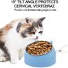 Stainless Cat Bowls Non-slip Base Pets Puppy Dog Food Water Feeder Bowl Neck Protection Dish Pet Bowl 15 Degrees Bowl Pet Supply