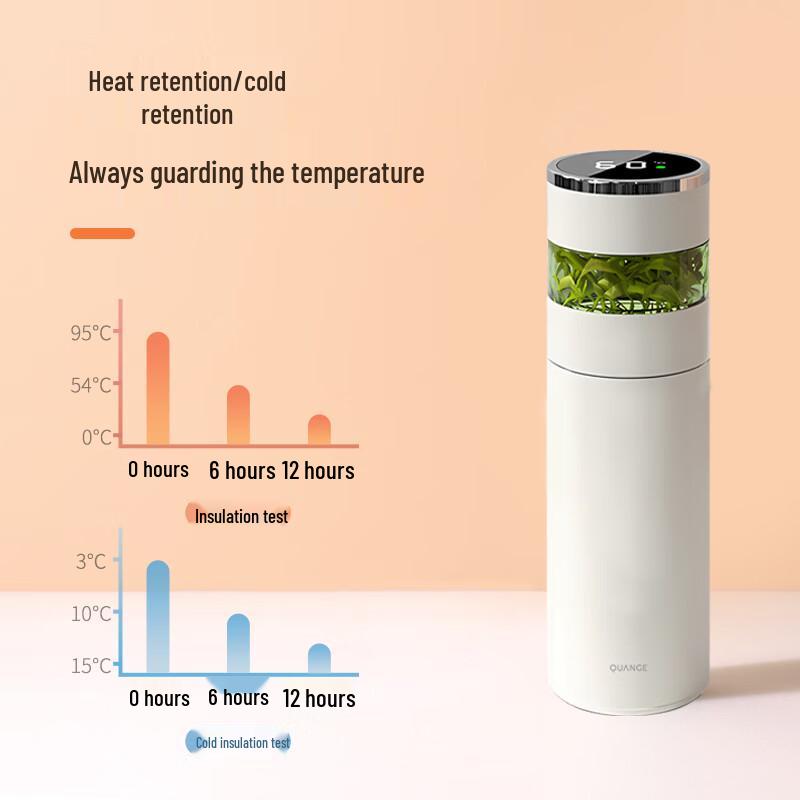 QUANGE Smart Tea Infuser Thermos with Temperature Display
