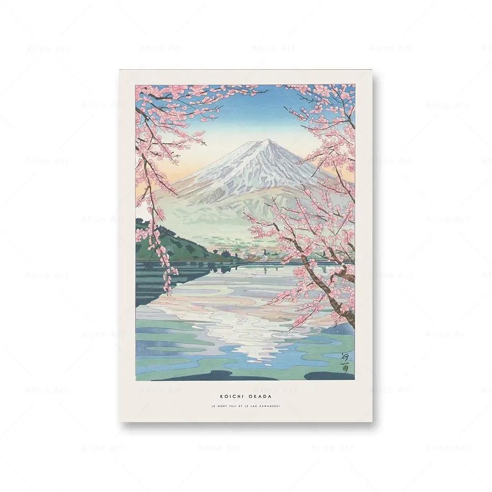 Nordic Hokusai Ohara Koson Japan Style Wave Wall Art Canvas Painting Plakaty I Wydruki Obrazy Ścienne Do Salonu Wystrój Domu