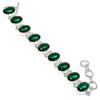 Natural Chrome Diopside Gemstone Handmade 925 Sterling Silver Bracelet 7-8" ASB-3030