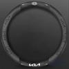 AANR1 Car Anti-Slip Steering Wheel Cover Carbon Fiber Leather For KIA K5 K9 Sorento Ceed Sportage Carnival Stinger Forte Niro Soul EV6