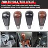 1Pcs AT Car Gear Shift Knob Perforated Leather Shifter Lever Gear Stick For Toyota Corolla Camry For Lexus IS GS LS RX ES