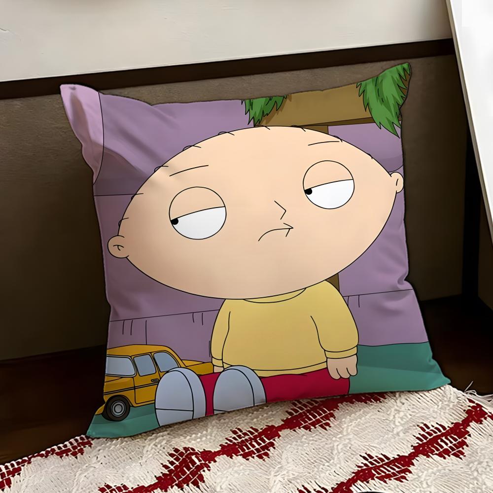 Hot Anime FFamily GuyS Cushion Cover Reversible Soft Durable Pillow Cover Home  Car MultiScene Use for Daily Comfort