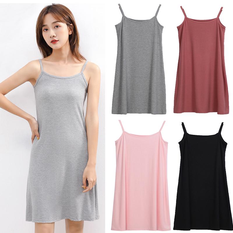 Buy Women's Long Tanks Camisole Dress Tunic Slip Length Stretch