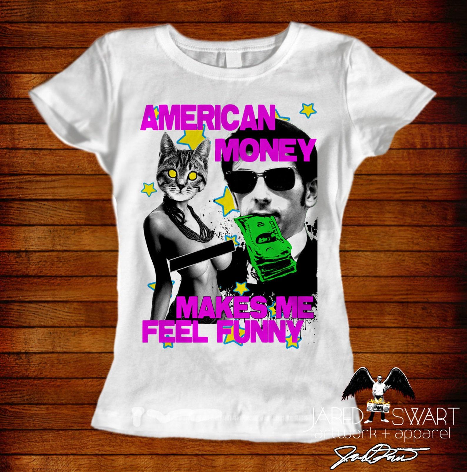 Pop Art T shirt: American Money Graphic Tee by Jared Swart S