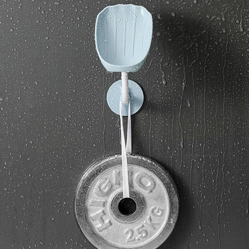 Soap Dish Drain Free Punching Household Toilet Bathroom Kitchen Vertical Suction Cup Wall Hanging Soap Holder Soap Shelf
